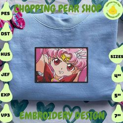 Inspired Anime Embroidery, Cute Girl Anime Embroidery Designs, Sailor Moon Embroidery, Anime Embroidery Designs, Instant Download