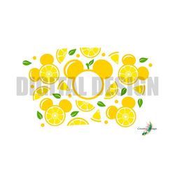 lemon magical ears full tumbler cold cup wrap with hole starbucks summer vibes tumbler design