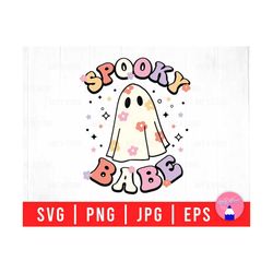 Spooky Babe Ghost Flowers, Hey Boo With My Ghost Girl, Cute Ghost Face, Boo Ghost Svg Png Eps Jpg Files For DIY T-shirt, Sticker, Mug, Gifts