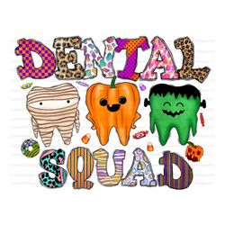 Dental Squad PNG, Halloween Clipart, Dental png, Halloween Sublimation, Witches, Spooky png, Instant Download, Printable