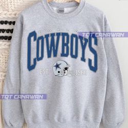 Dallas Football T-Shirt, Sweatshirt, Vintage Style Dallas Football Shirt, Cowboy Sweatshirt, Dallas Shirt, Football Shir