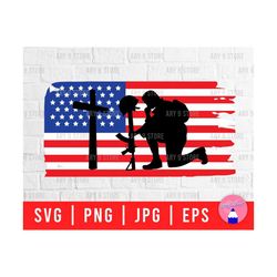 American Soldier Memorial Day With American Flag Svg Png Eps Jpg Files For DIY T-shirt, Sticker, Mug