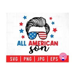 All American Son, American Boy, American Family, 4th Of July Boy Svg Png Eps Jpg Files For DIY T-shirt, Sticker, Mug, Gifts