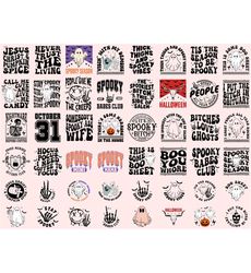 50 Retro Halloween SVG Bundle, Halloween Clipart, Ghost Svg, Halloween shirt Svg, Hippie Svg, Retro Svg, Svg Bundle, Sub