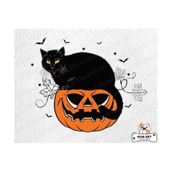 Halloween Black Cats Pumpkin Svg, Happy Halloween Svg, Cat And Pumpkin, Halloween Pumpkin Svg, Halloween Vibes Svg, Pumpkin Spooky Season