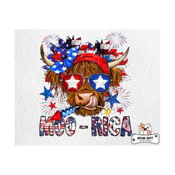 American Cow, America Messy Bun Heifer Moo Rica Png, 4th Of July Png, Sunflower Cow Png, Independence Day Png, American Flag Png