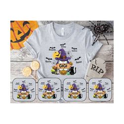 personalization halloween gnomes png bundle, custom mama's halloween png, custom name, witch hat png, halloween bat png, spooky season png