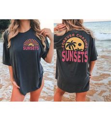 Forever Chasing Sunsets SVG PNG Retro Summer Svg Retro Beach Svg Tropical Png Summer shirt Svg Aesthetic Summer Sublimat