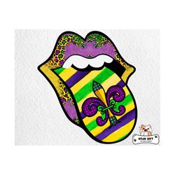 Mardi Gras Rolling Stone  Sublimation Design, Mardi Gras Carnival Png, Mardi Gras Fleur De Lis Png, Digital Downloads