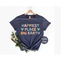 Happiest Place on Earth shirt, Disneyland Castle T-shirt, Magic Kingdom shirt, Women Disney shirt, Disney Vacation Tee