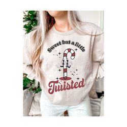 Sweet But a Little Twisted SVG groovy boho christmas SVG xmas Retro Shirt sublimation svg Cut files