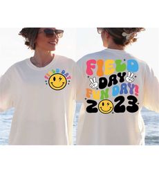 Field Day Fun Day SVG, Field Day Png, Retro School Game Day, Smiley Face Svg, Field Day Teacher Shirt, Svg Files for Cri