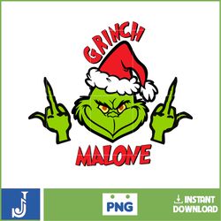 the grnich png, grinch malone png, retro grinc png, christmas sublimation