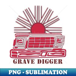 grave digger red car - Retro PNG Sublimation Digital Download - Create with Confidence