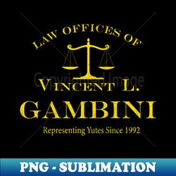 Law Offices of Vincent L Gambini - vintage logo - Sublimation-Ready PNG File - Create with Confidence