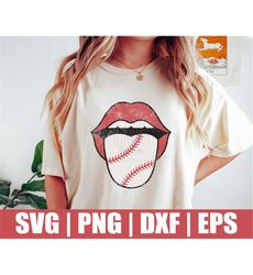 Retro Baseball Tongue SVG | Retro Baseball Tongue PNG | Baseball Svg | Baseball Png | Baseball Season | Baseball Vibes S