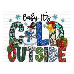 Baby It's Cold Outside Png, Merry Christmas Png, Baby Png, Coffee, Christmas Drinks, Winter, Snow, Cold, Sublimation Des