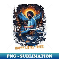 Happy Little Trees -- Retro Fan Artwork - Exclusive Sublimation Digital File - Unleash Your Creativity
