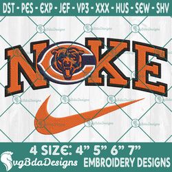 nike chicago bears embroidery designs, chicago bears football embroidery, nfl with nike embroidered,football team embroi