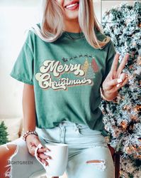 Retro Christmas Trees Sweatshirt, Funny Christmas Sweatshirt, Holiday Sweater, Womens Holiday Sweatshirt, Christmas Shir