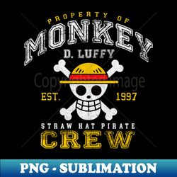 Straw Hat Pirate Crew - Decorative Sublimation PNG File - Enhance Your Apparel with Stunning Detail