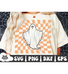 Checker Ghost Svg  | Checker Ghost PNG | Halloween Svg | Halloween Png | Halloween Vibes | Ghost Svg | Ghost Png | Spook