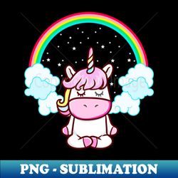 Yoga Unicorn Meditate Meditation - Special Edition Sublimation PNG File - Instantly Transform Your Sublimation Projects