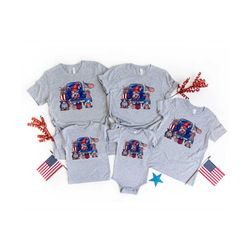 Truck and Gnomes Shirt, 4th of July Shirt, Independence Day Shirt, Memorial Shirt, Patriotic USA Gift, Gift for 4th of J