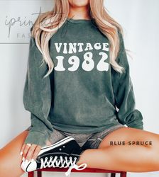 Vintage 1982 sweatshirt, Vintage Birthday sweatshirt, 39th Birthday Gift, Retro 1982 sweatshirt, Personalized Gift Comfo
