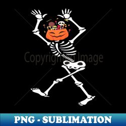 funny skeleton pumpkin candy - png transparent sublimation file - add a festive touch to every day