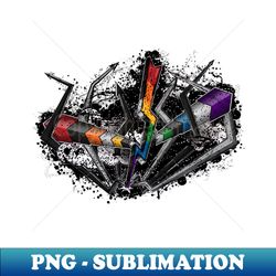 Grunge Graffiti LGBT Ally Lightning and Arrows - Decorative Sublimation PNG File - Defying the Norms