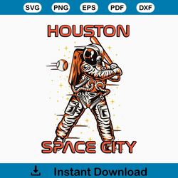 Retro Houston Space City Baseball MLB SVG Download File