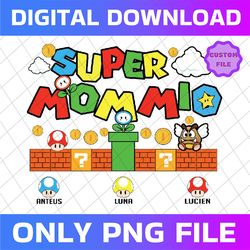 Personalized Name Super Mommio Png, Matching Super Daddio Kiddo Png, Super Daddio Png, Super Kiddo Png, Mother's Day