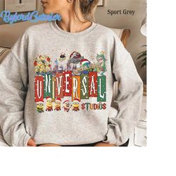 2023 Universal Studios Minions Christmas Sweatshirt, Universal Hollywood Christmas Tee, Universal Studios Trip, Disney X