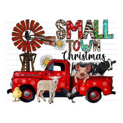 Small Town Christmas Png, Merry Christmas Y'all, Small Town Girl,Merry Christmas,Truck Png,Western,Windmill,Sublimation