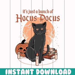 Vintage Just A Bunch Of Hocus Pocus Black Cat SVG Download