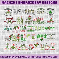 30+ Green Monster Embroidery Bundle, Ew People Embroidery, Christmas Bundle Embroidery, Movie Christmas Embroidery, Christmas 2023