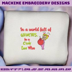 Christmas Embroidery Machine Design, In A World Full Of Embroidery Design, Merry Xmas Movie Embroidery Designs