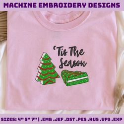 Christmas Tree Cake Embroidery Designs, Christmas Embroidery Designs, Christmas Embroidered, Tis The Season Embroidery