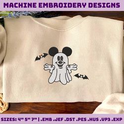 Spooky Mouse Embroidery Design, Happy Halloween Embroidery Design, Retro Trendy Cute Bats Embroidery File, Spooky Vibes Machine Embroidery File