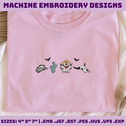 Cute Boohaw Embroidery Machine Design, Spooky Vibes Embroidery Design, Halloween Retro Spooky Embroidery Design