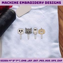 Halloween Candy Embroidery Machine Design, Sweet Spooky Embroidery Design, Spooky Vibes Embroidery Machine Design