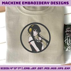 Mama Spy Embroidery, Anime Embroidery Designs, Spy Embroidery Patterns, Spy x Family Embroidery, Pes, Dst, Jef, Instant Download