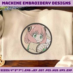 Anya Forger Embroidery, Anime Girl Embroidery, Spy Embroidery Patterns, Spy Family Embroidery, Pes, Dst, Jef, Instant Download