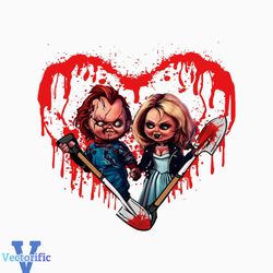 Chucky and Tiffany True Love Halloween Couple PNG Download