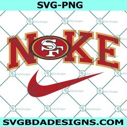 Nike San Francisco 49ers Svg, San Francisco 49ers Logo Svg, NFL Football Svg, NFL Inspire Logo Nike Svg, Football Team