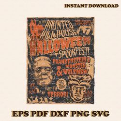 Vintage Frankensteins Monster Meets Wolfman SVG Download