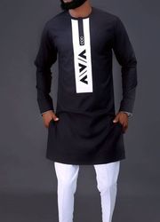 Black dashiki mens wear|africans men clothing |kaftan african men shirt and down