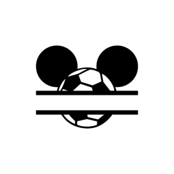 Mickey head soccer split Png, Mickey Mouse Sport Png, Disney Mickey and Minnie Png, Disney Princess, Instant download-3