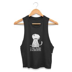 T-rex Hates Faceoffs Funny Hockey Tampa Bay Lightning CPY Womans Crop Tanktop Tee